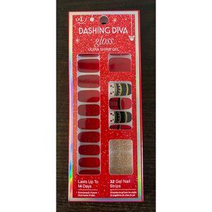 NIP Dashing Diva Gloss Press-On Nails Ultra Shine Gel Toy Soldier Christmas